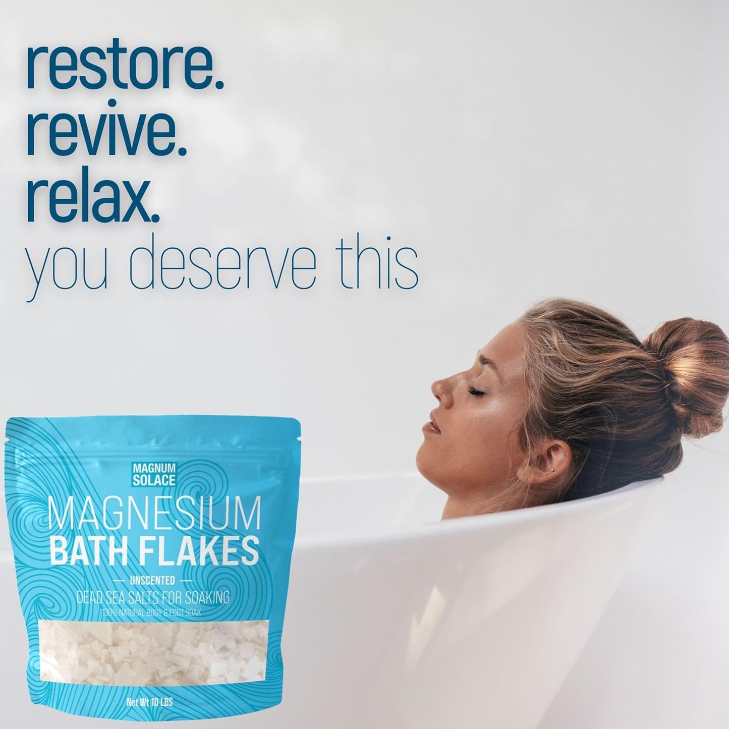 Magnesium Flakes for Bath, 10 LBS