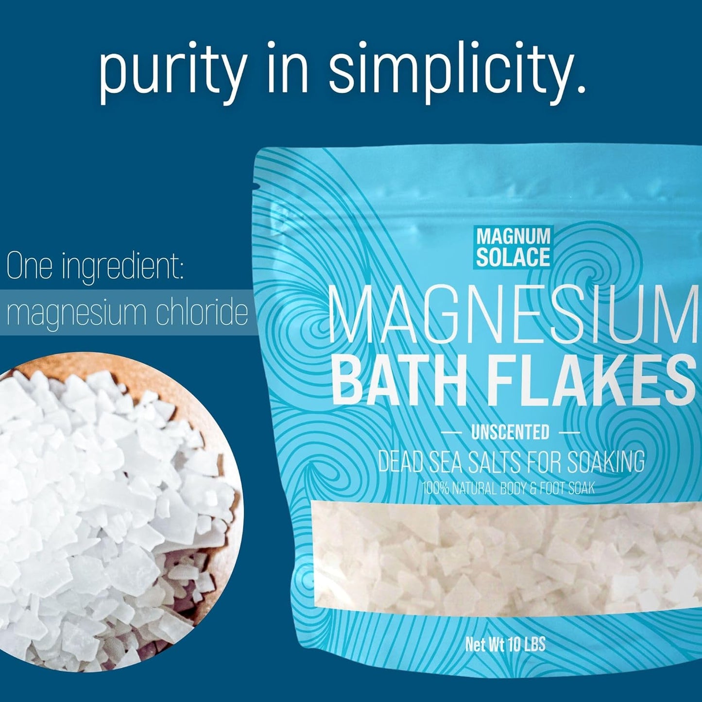 Magnesium Flakes for Bath, 10 LBS