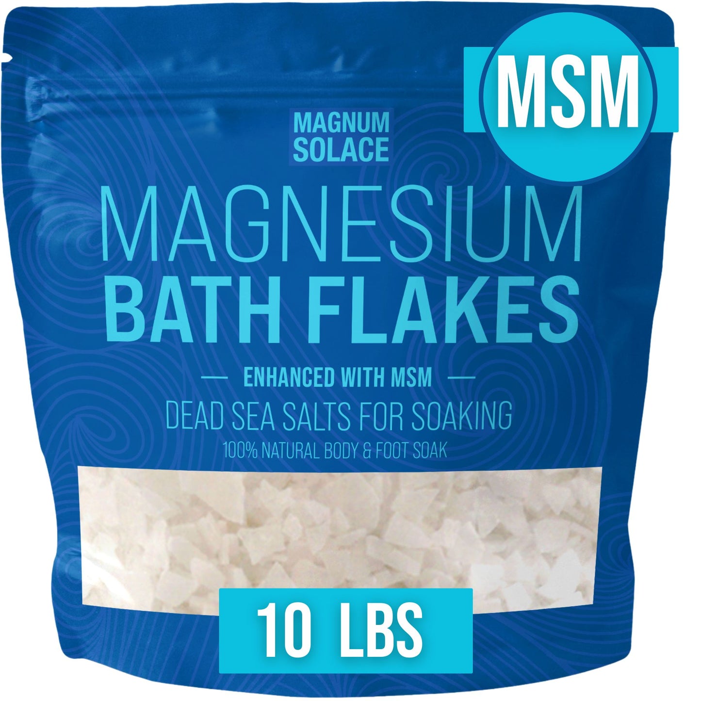 Magnesium Bath Flakes with MSM, 10 LBS