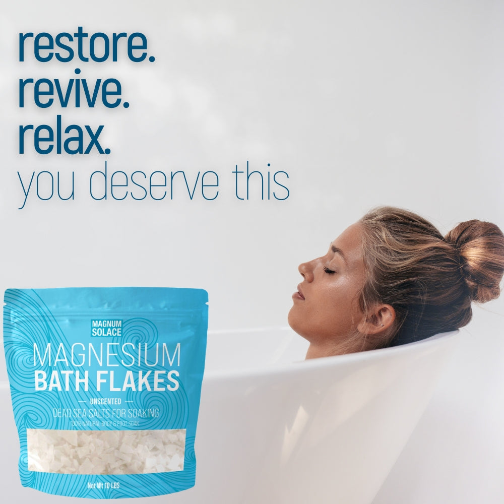 Magnesium Bath Flakes & Nighttime Magnesium Cream: Bundle (Unscented)