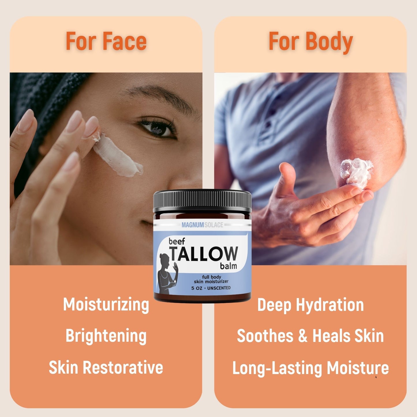 Beef Tallow Balm - Deep & Long Lasting Moisture
