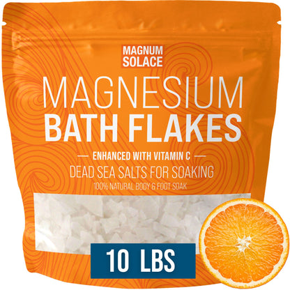 Magnesium Bath Flakes with Vitamin C, 10 LBS