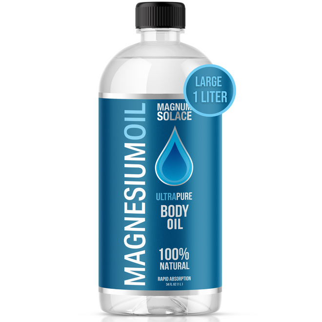 Magnesium Oil for Muscle Recovery & Bath Soak - Large 1 Liter (34 oz)