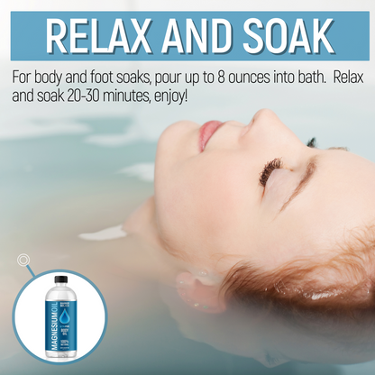Magnesium Oil for Muscle Recovery & Bath Soak - Large 1 Liter (34 oz)