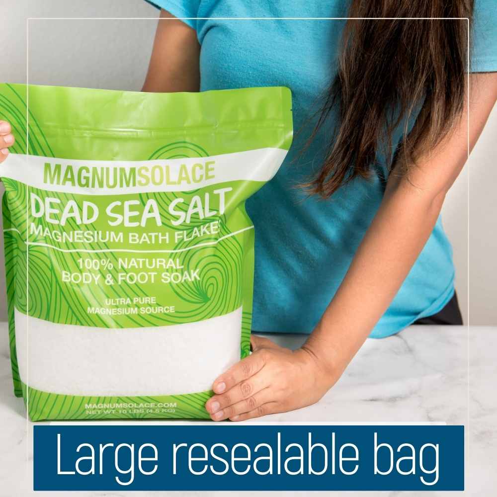 Dead Sea Salts for Soaking – Magnesium Flakes for Bath 10 LBS